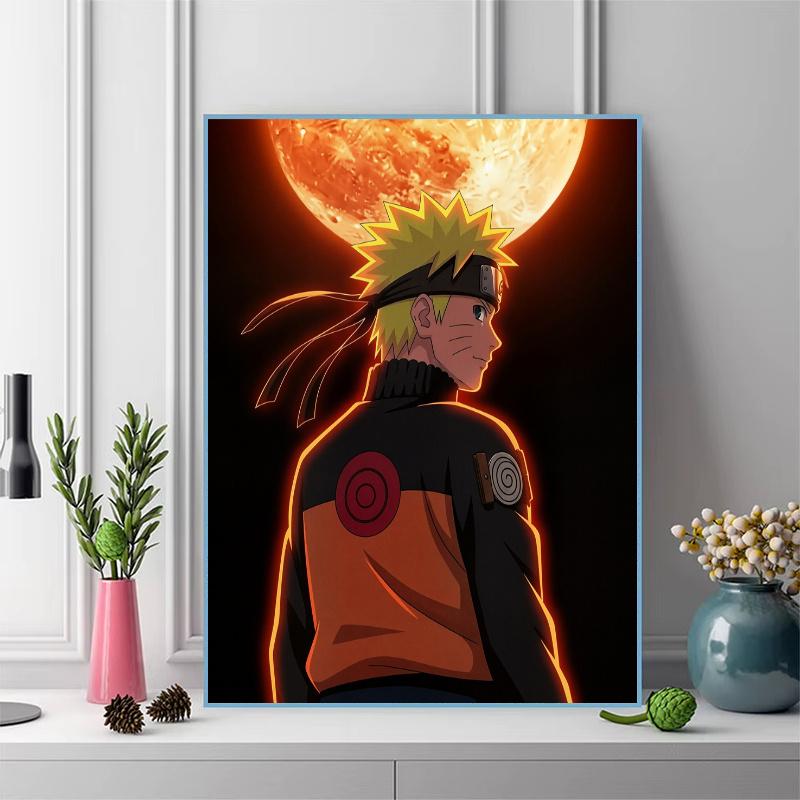 Naruto Uzumaki Pattern 3pcs 100% Round Full Drill 5D DIY Diamond Painting Embroidery Cross Stitch Rhinestone Décor