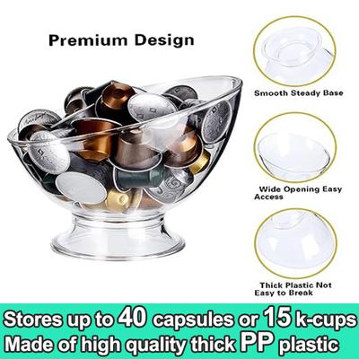 Porta capsule di caffè per Nespresso Porta capsule trasparente per K Cup Bar Tavolo Conservazione Creatività Caffettiera Insalatiera