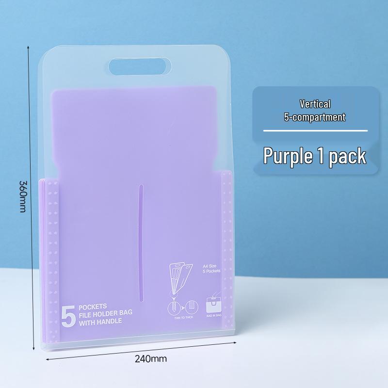 A4 Transparent Accordion Document Storage Bag