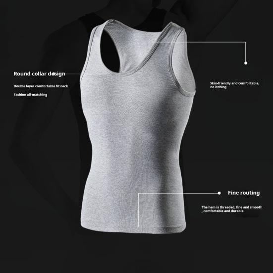 Herren Weste Rundhalsausschnitt Ärmellos Slim Fit Tank Tops Einfarbig Schnelltrocknendes T-Shirt Outdoor Street Wear