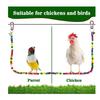 Metal Chain & Hooks Chicken Perch Stand Handmade Wood Chicken Swing Toy  Cage Interior