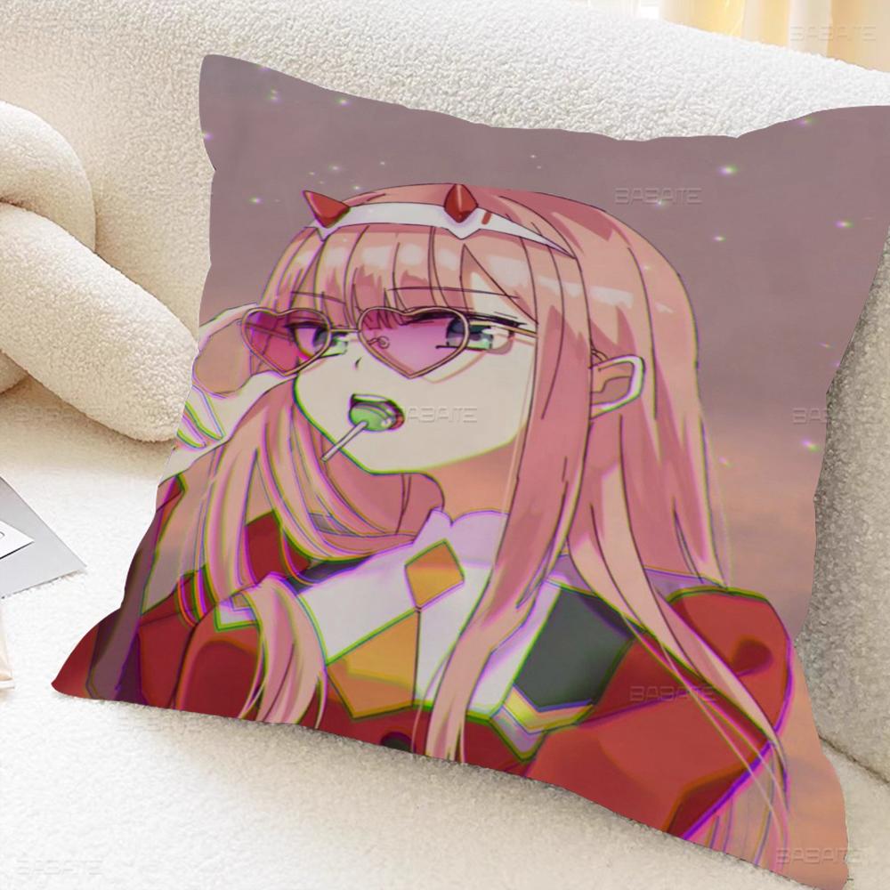 Zero Two D-darling Pillowcase Toon Gift Cushion Cover Bedroom Home Sofa Chair Seat Decor Pillow Case