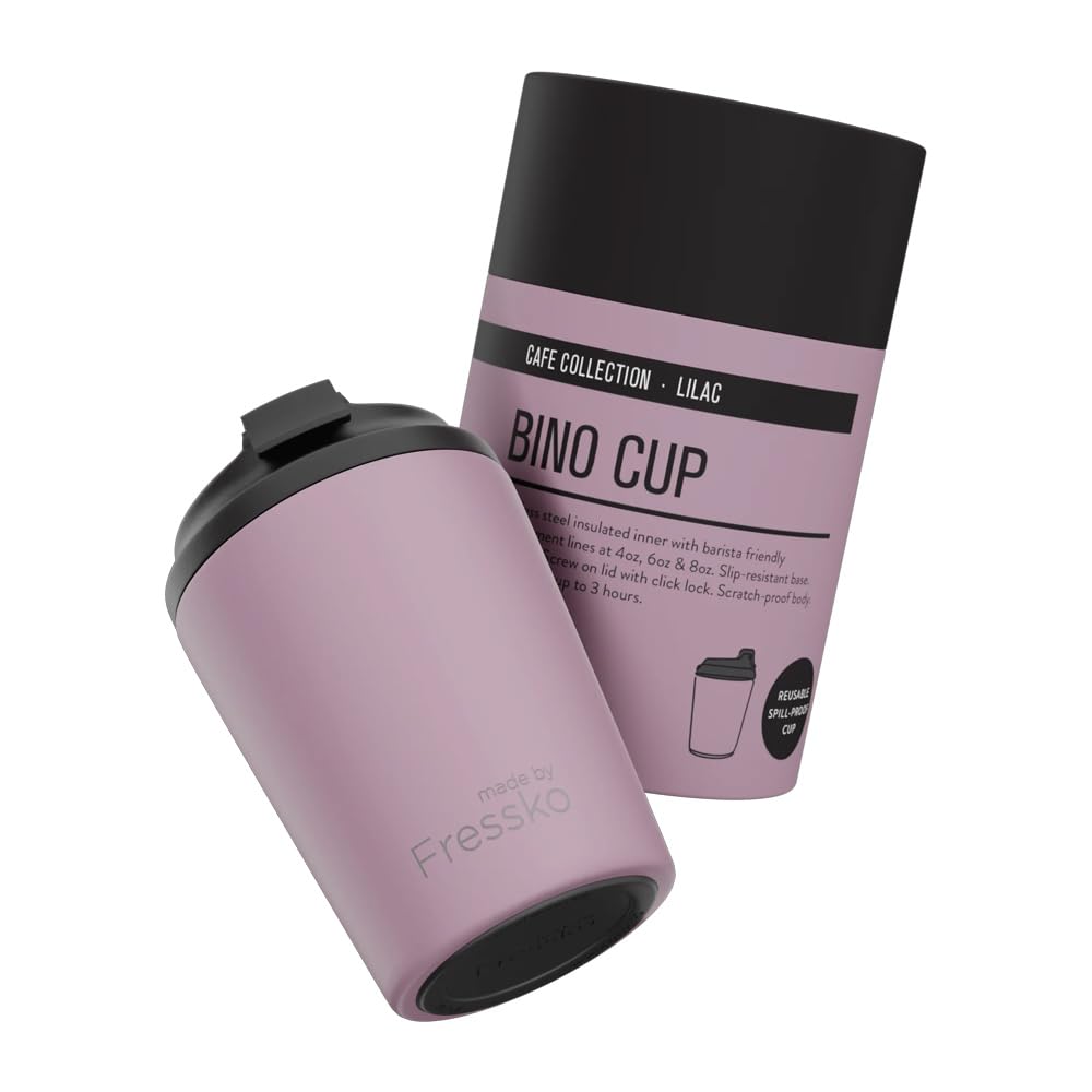 

Сделано Fressko Bino Тамблер для сохранения кофе вкусным надолго, герметичный, / (сирень)