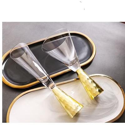 Gold Base Cocktail and Champagne Glass