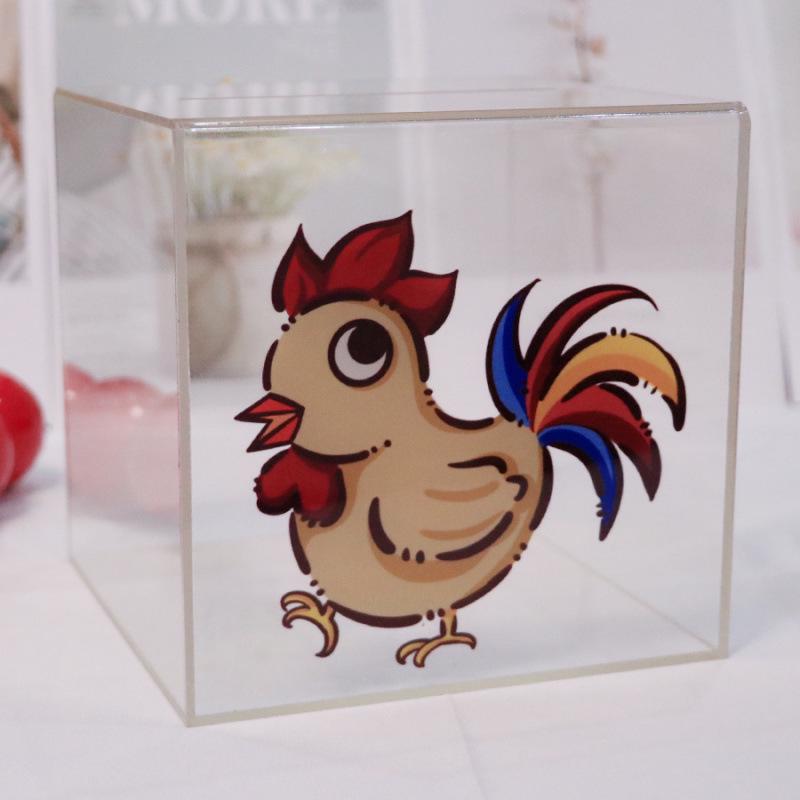 Transparent Acrylic High-Capacity Piggy Bank - No Withdrawal, Online Celebrity Style for Adults and Students.