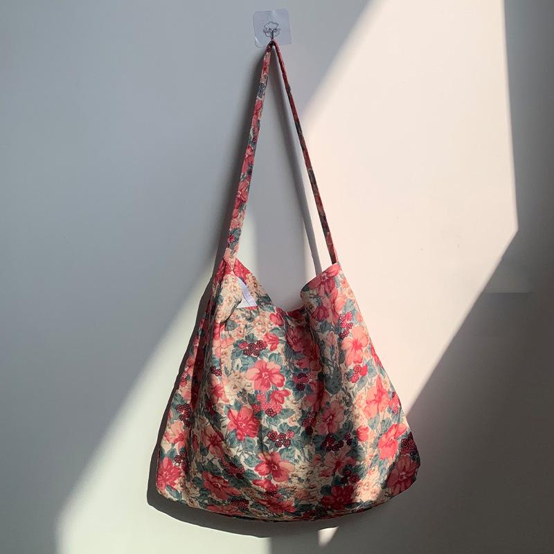 Schultertasche aus Kord-Canvas mit Leopardenmuster - Koreanischer Stil, Neues Sommer-College-Design