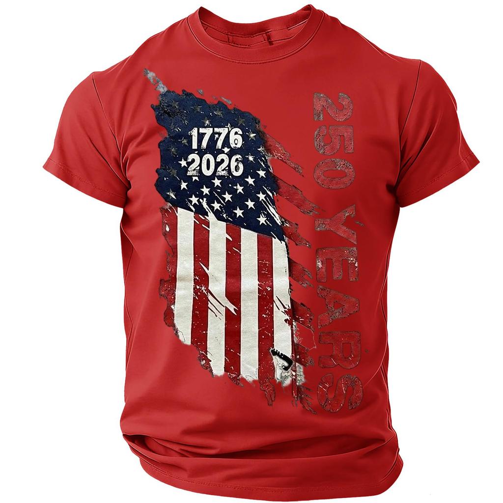 Men's Casual Round Neck Lightweight Breathable Short-Sleeve Top