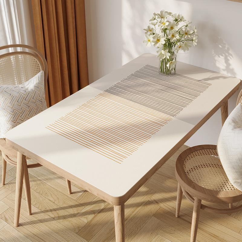 

Сучасна проста ПВХ водонепроникна, маслостійка та антиопікова скатертина для столу, що не потребує догляду, шкіряна скатертина, мат для обіднього столу, мат для журнального столика 80*120cm