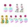 Easter Acrylic Bunny Earrings for Women Glittery and Colorful Rabbit Dangle Earrings Festive Holiday Jewelry for Easter Celebrations