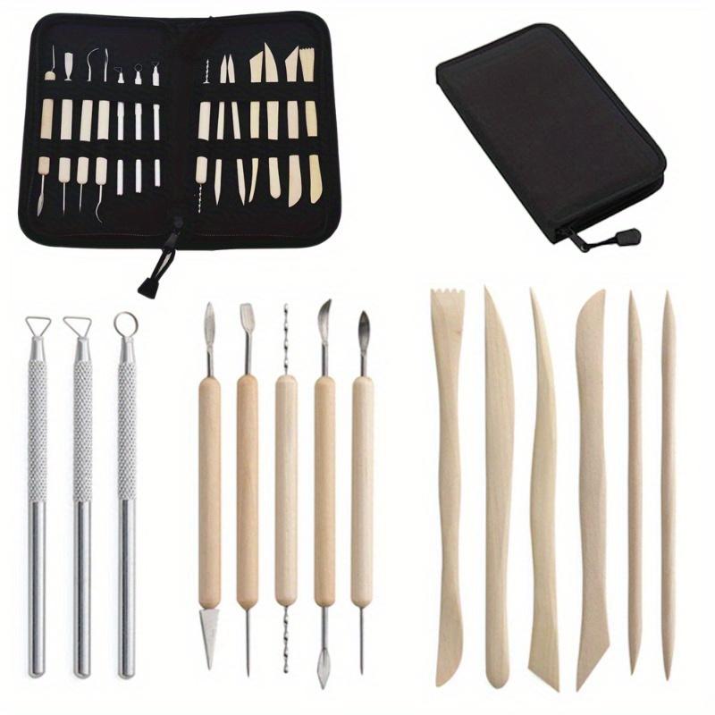 14 Ceramic Tools Set Clay Stone Plastic Soft Pottery Clay Sculpture Knife Aluminum Rod Double End Shaped Set
