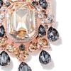 Vintage European Crystal Brooch Pin: Elegant Retro Shawl Accessory