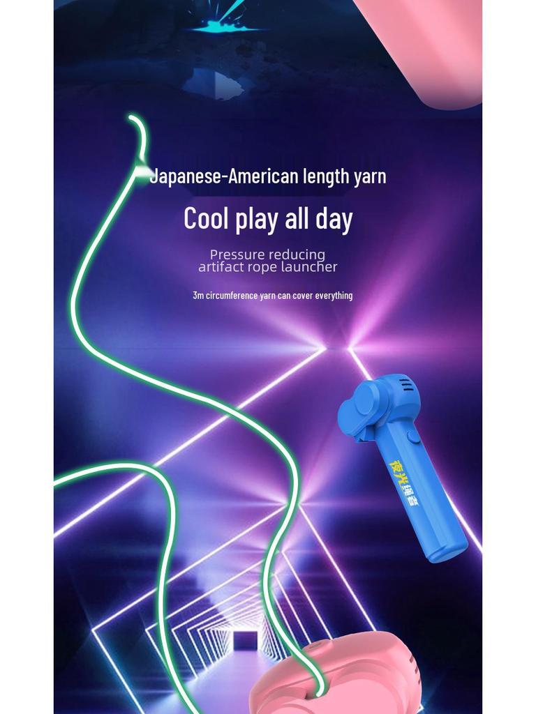 Rechargeable Electric Luminous Cat Teaser Rope Launcher Toy