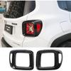 YOCTM Glossy Black Tail Light Cover for Jeep Renegade 2016 2017 2018 ABS Lamp Guard Protector Bezel Trim Exterior Accessories 2-PACK
