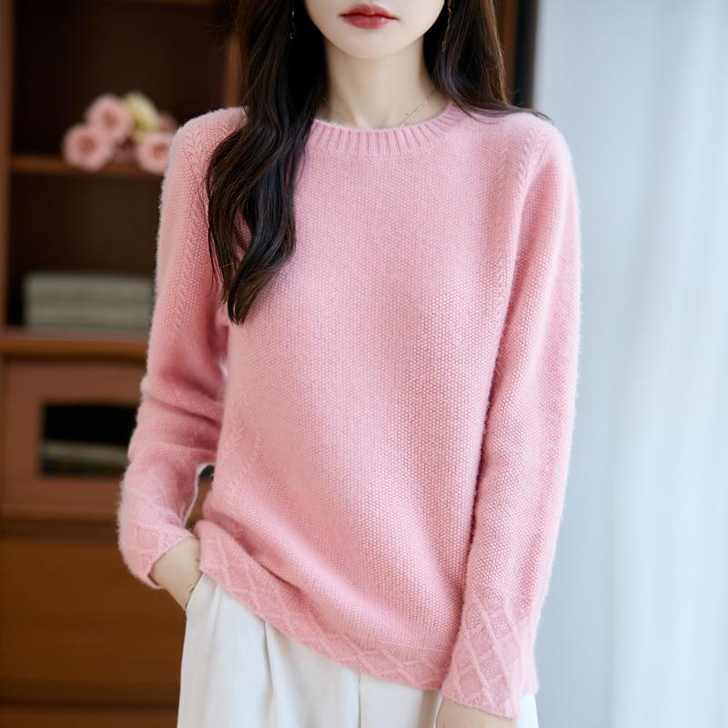 Dámský kašmírový svetr Kašmír Qinghe 30% kašmír 70% vlna podzimní a zimní pulovr hřejivý a módní