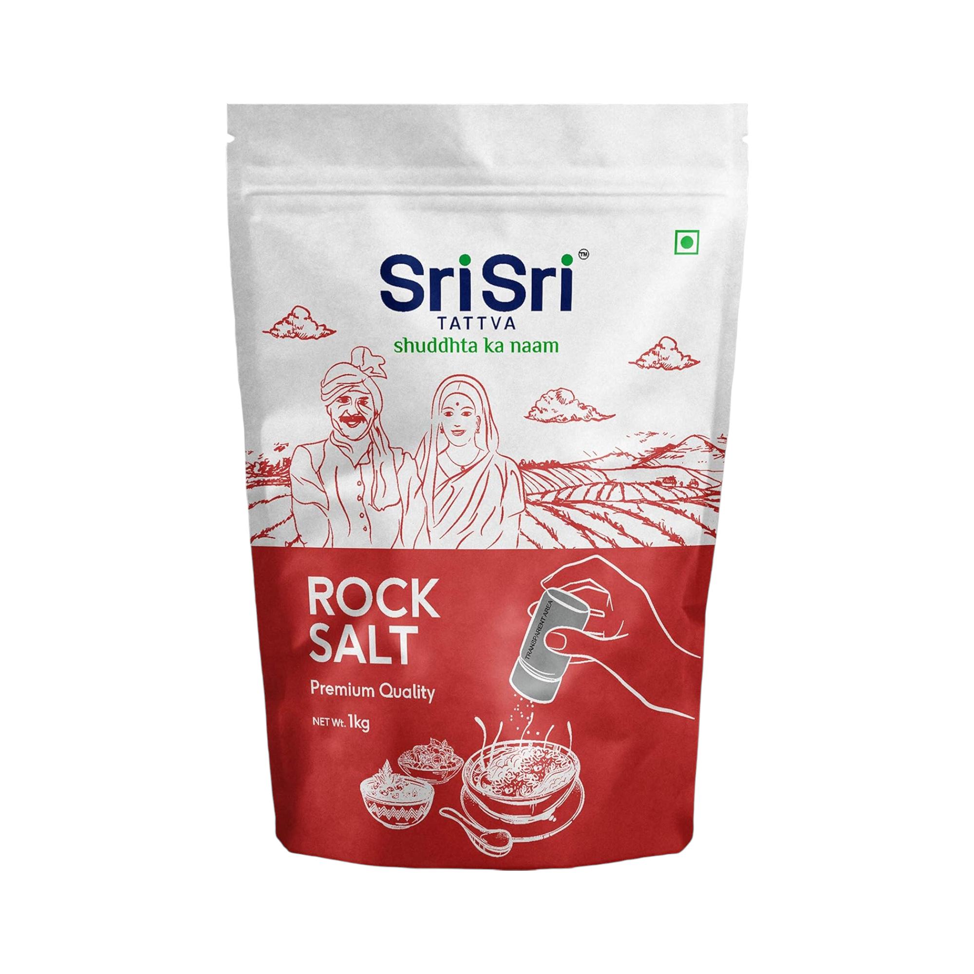 Sri Sri Tattva Rock Salt Sendha Namak 1Kg Pack Of 1 | Natural Mineral Salt For Cooking & Bath