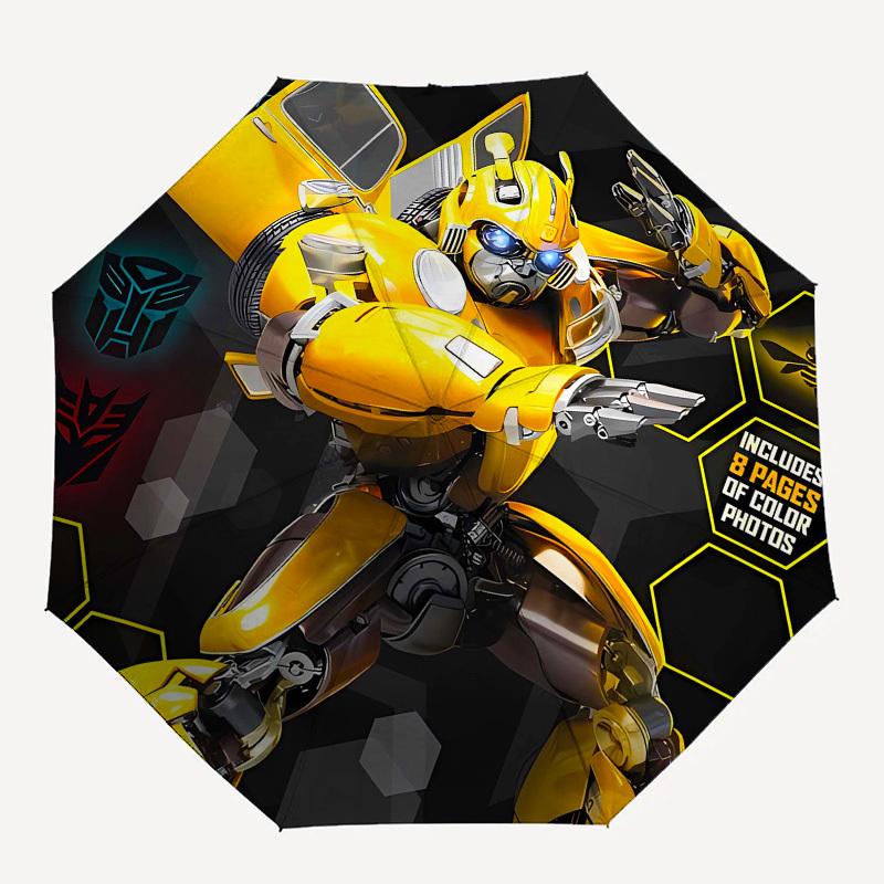 Transformers, Bumblebee Automatic Opening and Closing, 8 rib Structure Portable Umbrella, Suitable for Men and Women in All Seasons Perfect