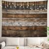 Navy Blue Watercolor Mountains Wall Tapestry, Sky Wall Hanging Large Tapestry Decoration Polyester Fiber White Hem Around for