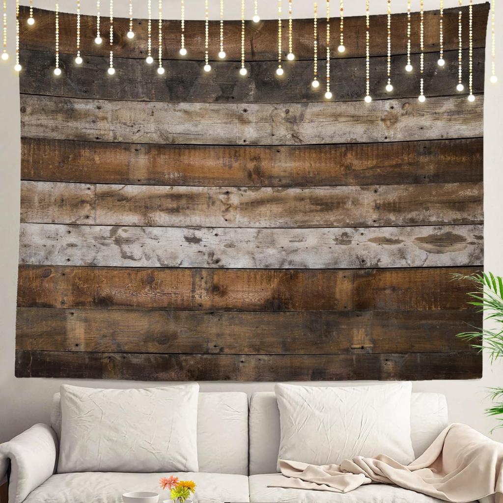 Navy Blue Watercolor Mountains Wall Tapestry, Sky Wall Hanging Large Tapestry Decoration Polyester Fiber White Hem Around for