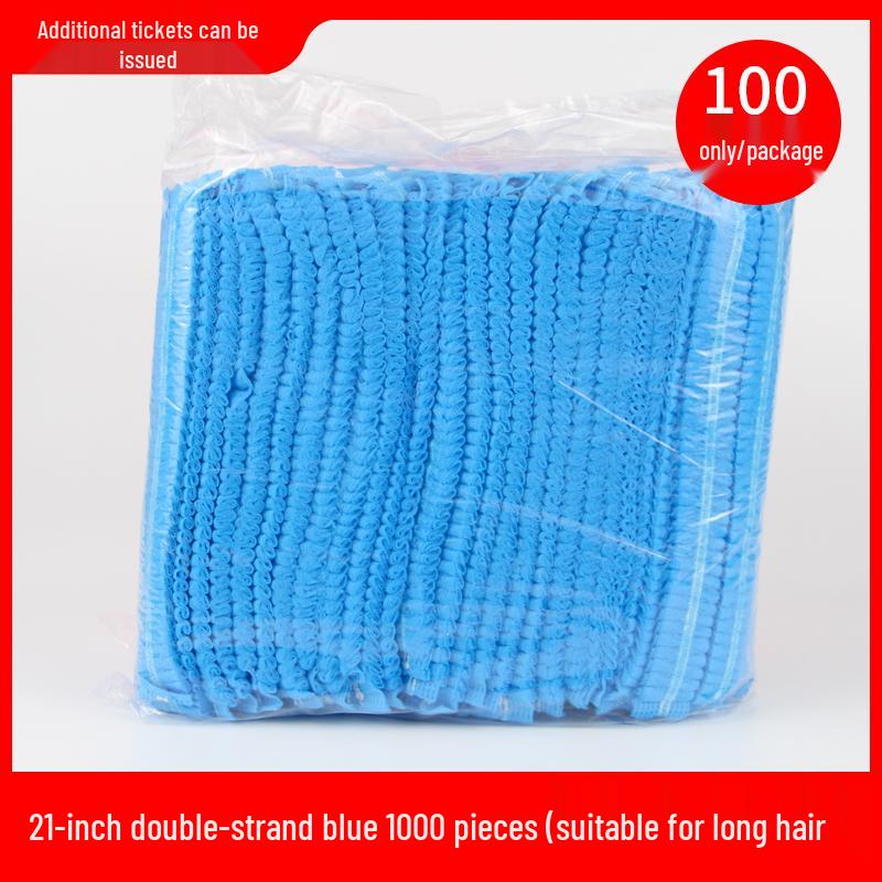 Thickened Disposable Non-Woven Mesh Caps for Dustproof Hair Protection in Workshops, Beauty Salons, and Food Prep