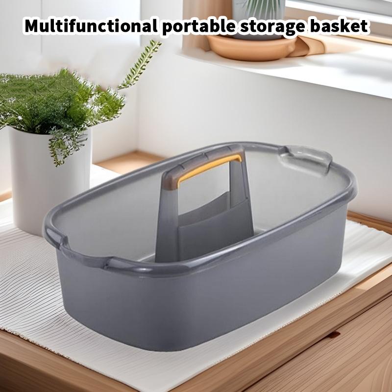 Cleaning Caddy For Cleaning Supplies With Handle - Portable Plastic Tote Organizer For Shower, Bathroom, Kitchen