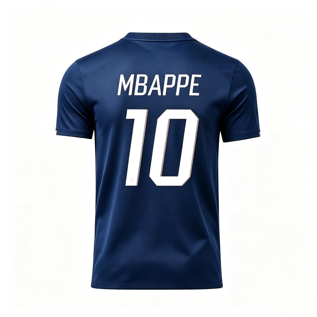 Maglia Partita Squadra Nazionale Francese – No. 10 Mbappé (Versione Fan)