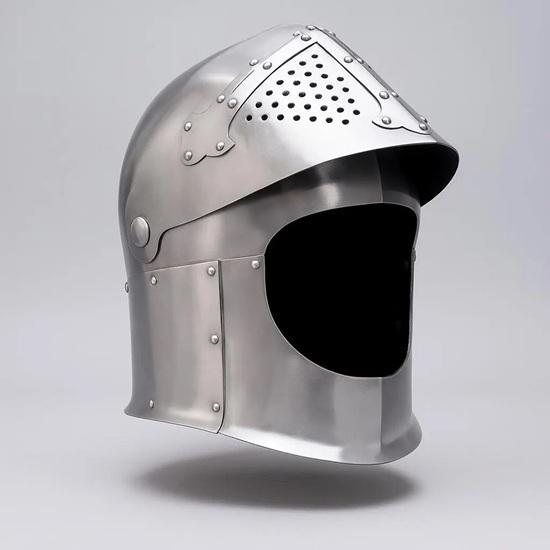 Handmade Medieval 14th Century Great Helmet Perfect for Renaissance Fair, Cosplay, LARP, Halloween Costume Authentic Steel Replica