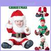 Kids Santa Claus Elf Velvet Cosplay Costume Bright Durable Christmas Outfit