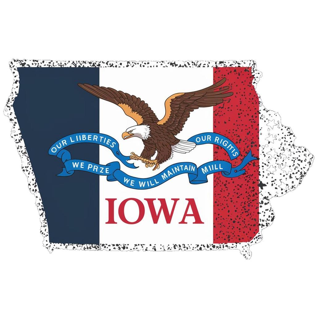 Iowa State flag pattern women's hoodies