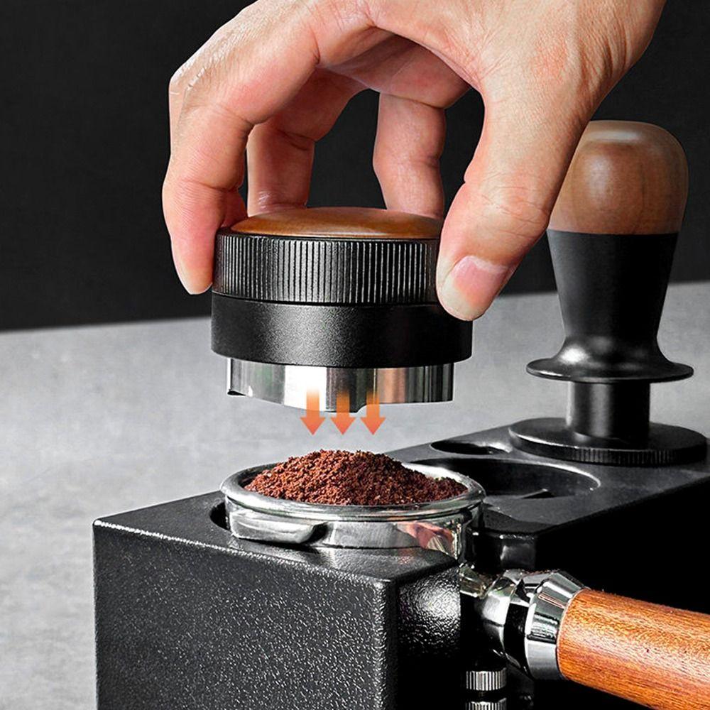 Constant Force Espresso Tamper Stainless Steel Ripple Base Spring Loaded Coffee Tamper Constant Pressure 58mm 53mm 51mm