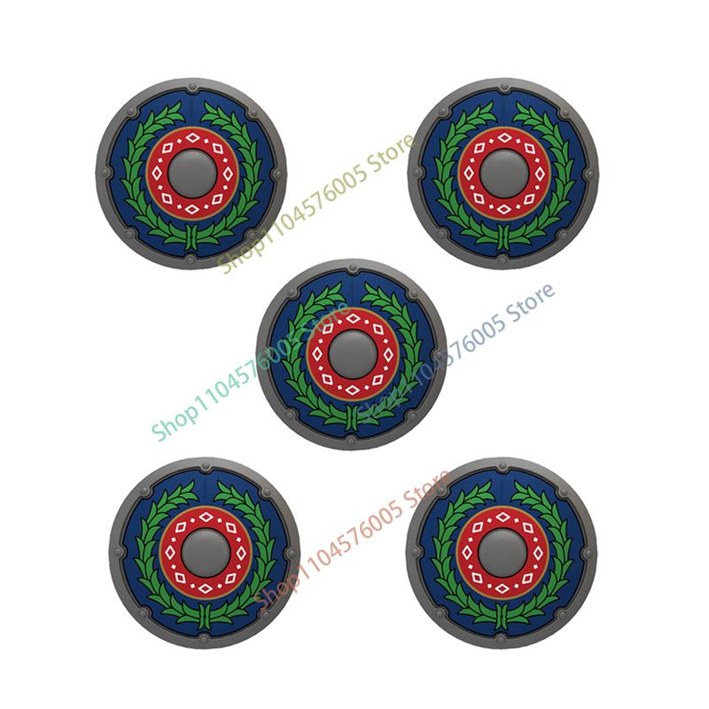 Średniowieczny Rzym Tarcza Budowlane Klocki Wojskowe Żołnierz Rzymski Wojownik Rycerz Postać Łucznik Fartuch Płaszcz Akcesoria Ceglany Zabawka Prezent