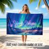 Decorative Artwork Theme Soft Beach Towel Personalized Custom Name Text Towel Portable for Beach Pool Travel