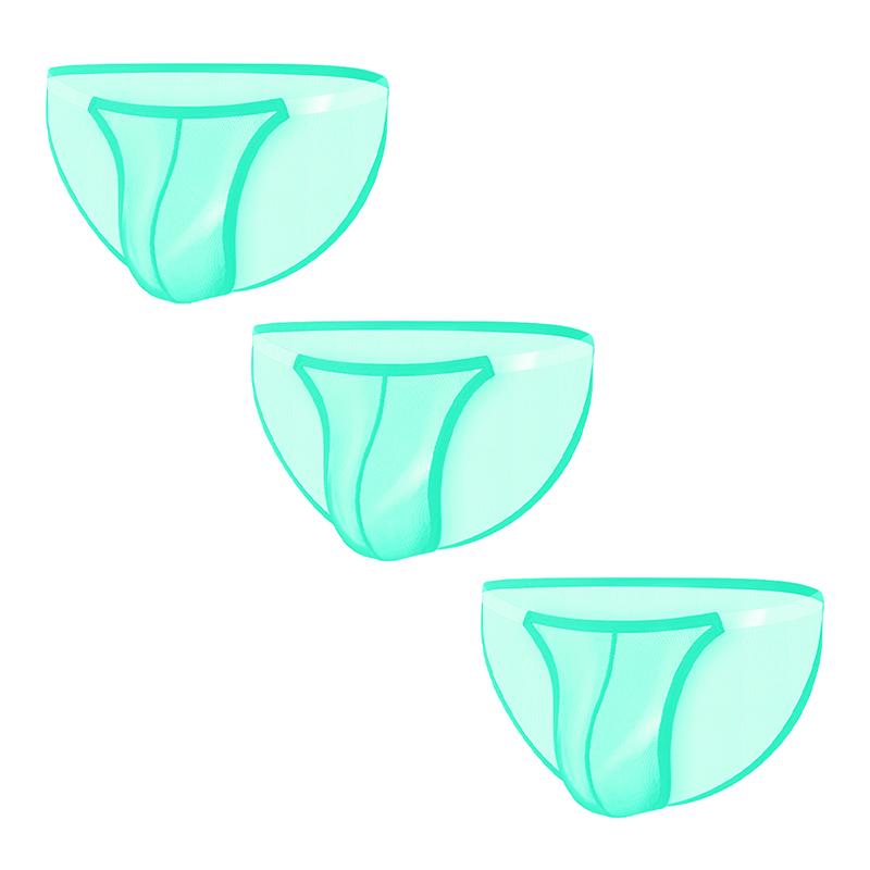 Przezroczyste, wąskie majtki męskie z wysokim stanem, letnia, cienka, lodowato-jedwabna, sportowa, oddychająca, bezszwowa, szybkoschnąca męska bielizna