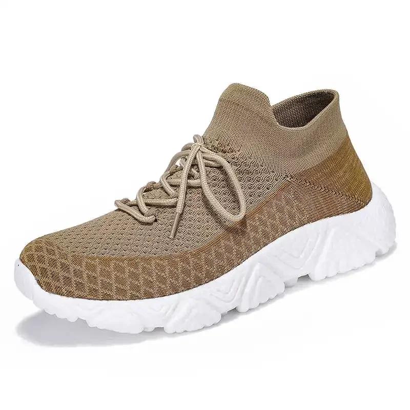 Winter Thick Sole Sneakers Brown Casual Mens Sport Shoes Luxury Basketball Men Shose Practice Foreign Trends Festival