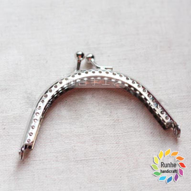 DIY Handmade Glossy Semicircle Purse Frame with 8.5cm Single Ear In Regular Colors