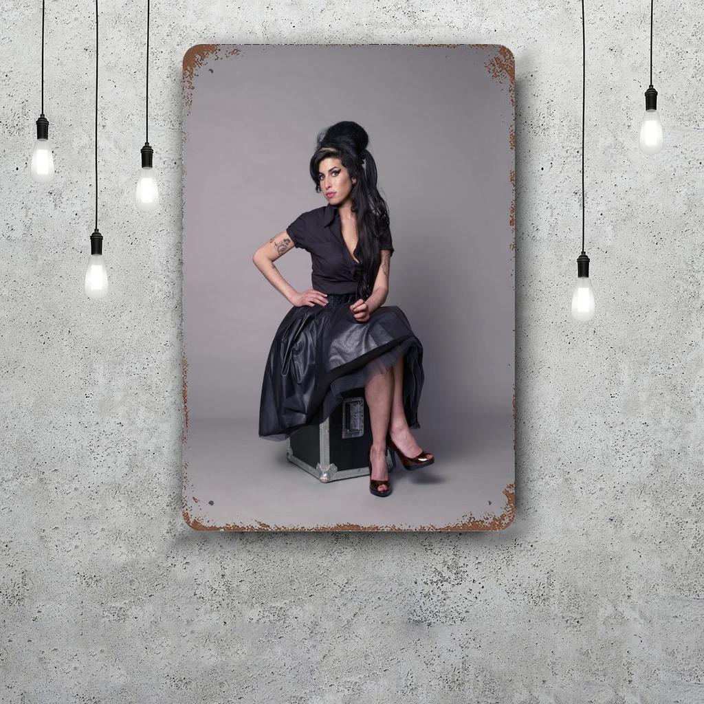 Amy whinehouse Klassiek Poster Roestig Metalen Plaat Retro Decoratief Bord Bar Man Cave Garage Club Metalen Bord Wanddecoratie