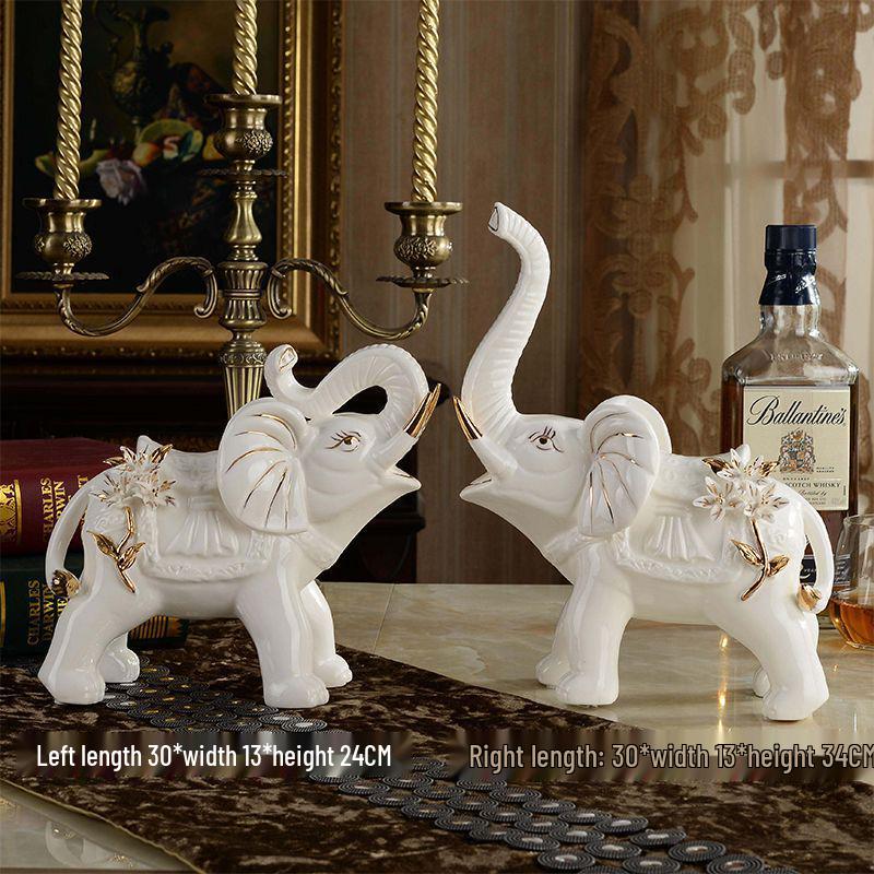 Ceramic Swan Ornaments: Elegant Home Decor for Living Room, Wine Cabinet, or Wedding Gifts