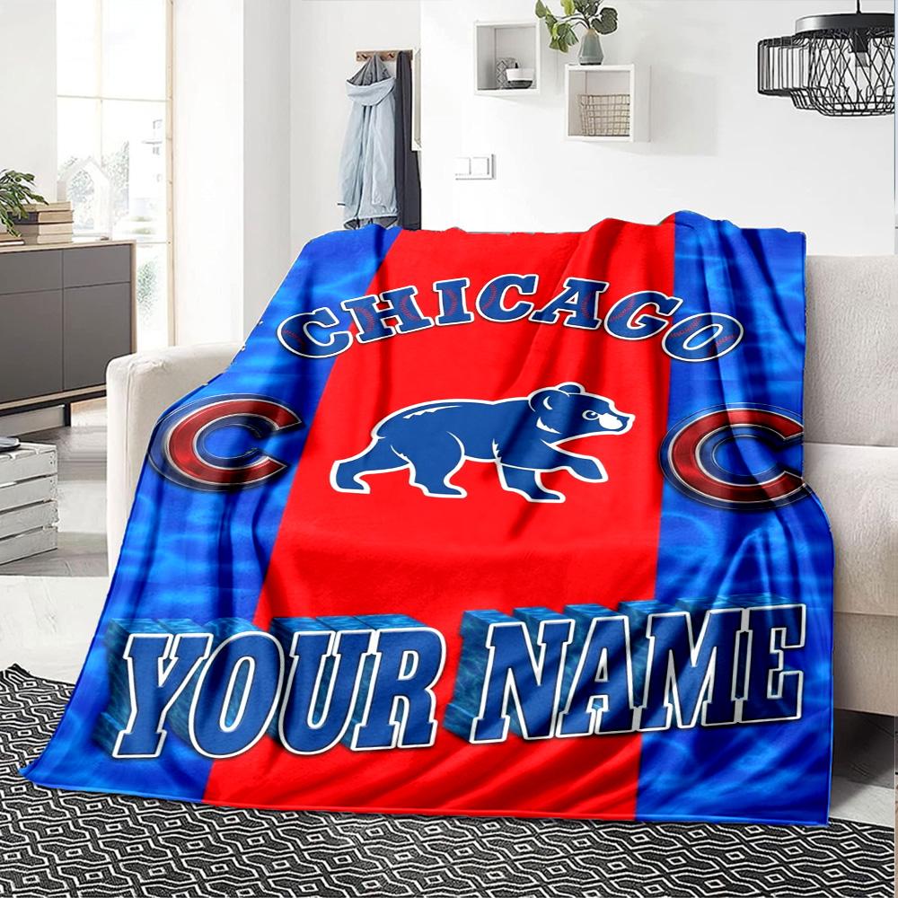Name Individuell Chicago Cubs Aufdruck Flanelldecke Hohe Qualität Warm Bequem Decke für Alle Jahreszeiten Perfekt für Geschenke Heimdekoration