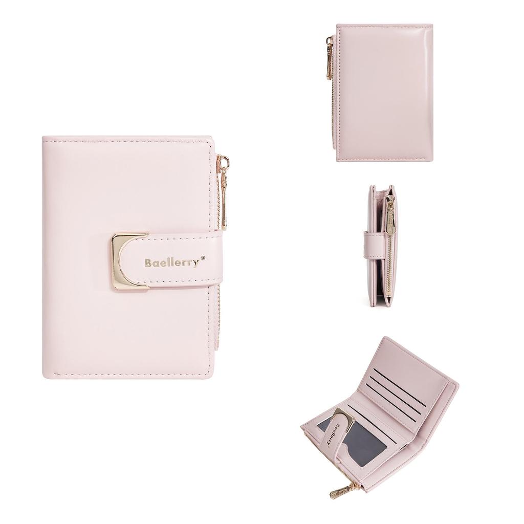 Women's Compact Multi-Card Wallet: Exquisite Short Section Buckle Coin Purse and Mini Card Holder