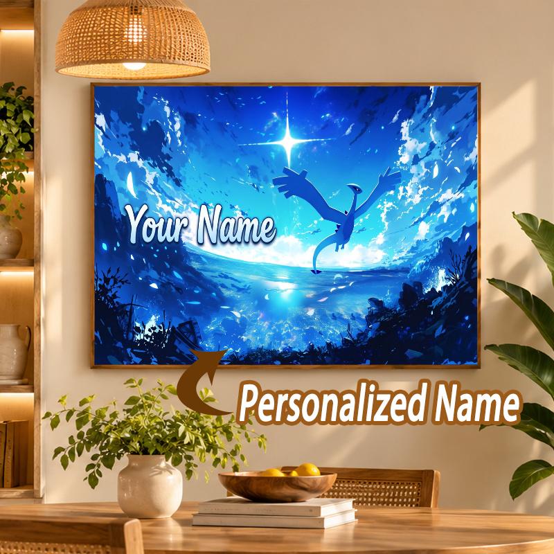 Lugia Custom Name Diamond Painting Personalized 5D Full Drill DIY Diamond Art Home Decor