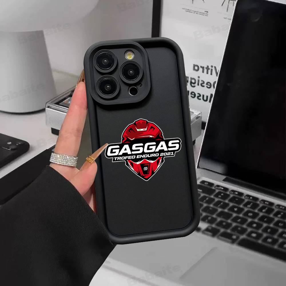 G-GasGas Red Motorcycle For IPhone 17 Pro Max 16 15 14 13 12 11 Plus Black Soft Phone Cover