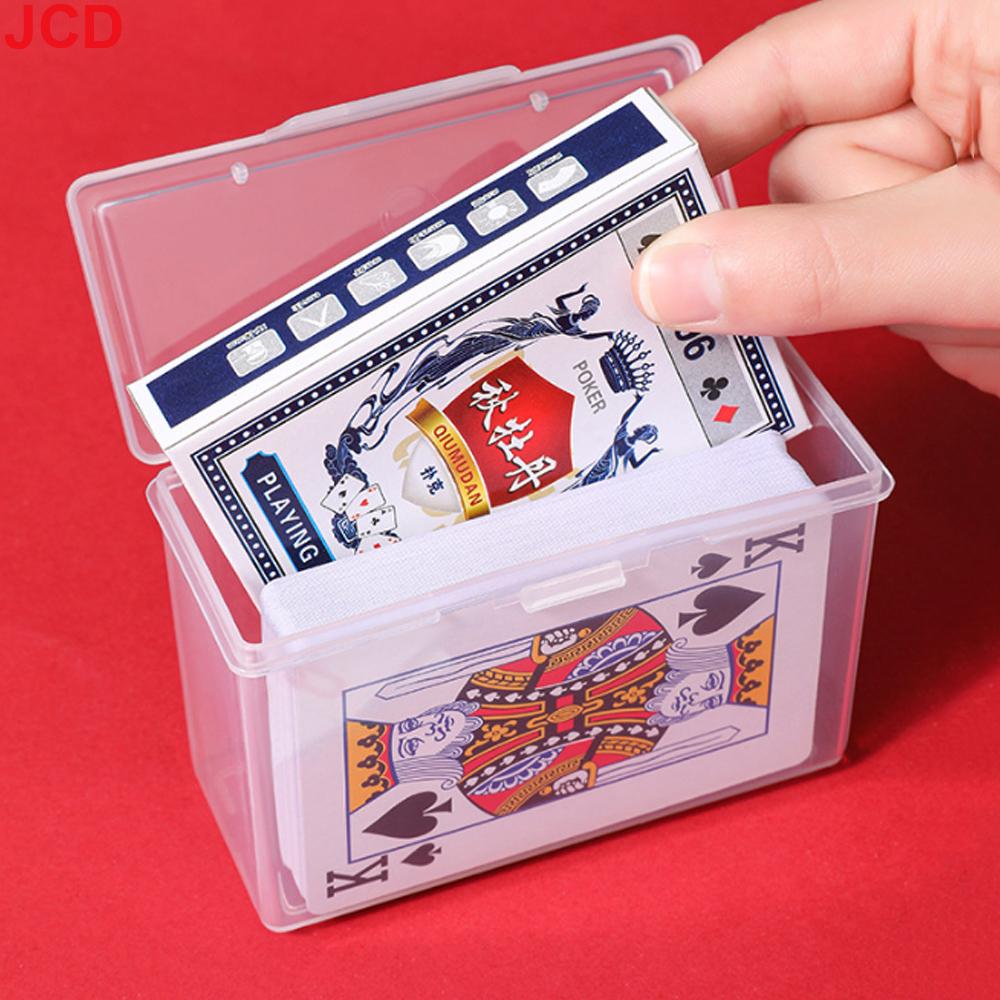 2pcs Playing Card Box, Clear Deck Case, Two Poker Images Can Be Placed (NO Cards) Christmas, Halloween, Thanksgiving Gift Part