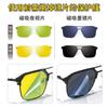 Double-beam magnetic clip-on polarized sunglasses with multi-colored lenses and a flexible frame, versatile for various uses, including as