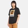 Timberland Letter Logo Geometric Pattern Printed Round Neck Short Sleeve T-Shirt Unisex Tops Black A5QS2-001