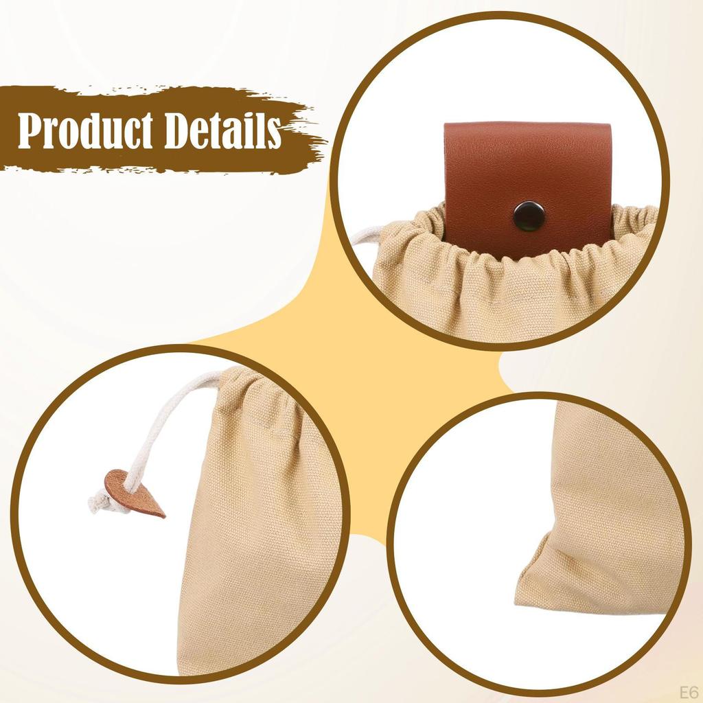 Canvas Drawstring Bag for Fruit Picking, Versatile, Attaches to A Belt, Ideal Picking