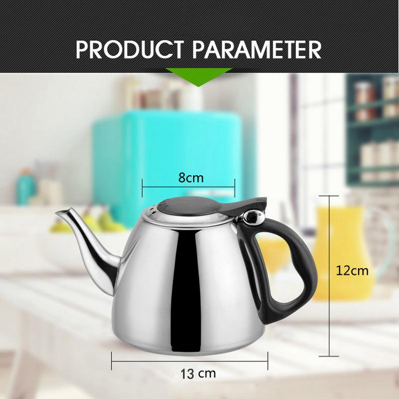 1.2L High Quality Induction Cooker Tea Pot Creative Kitchen Tools Stainless Steel Water Kettle Flat Bottom Coffee Kettle