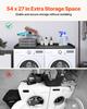 VEVOR Washer Dryer Countertop with 3 Splicing Panels, 54" x 27" Wooden Washer and Dryer Countertop with Non-Slip Pads