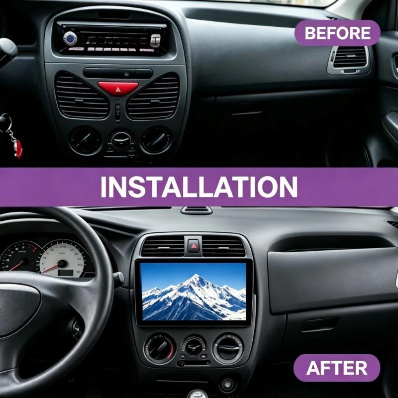 For FIAT PALIO 1996-2004 LHD 9Inch Car Fascia Frame Decorative Panel Mounting Auto Interior Accessories