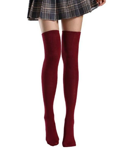 Academy Style Women's Striped Knee-High Cotton Socks - Three Stripes, Perfect for Dance Performance