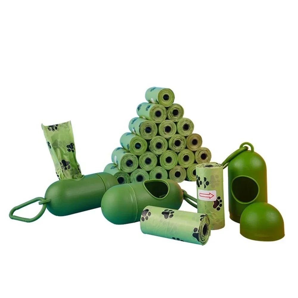 Saci biodegradabili pentru caca de câine Saci de gunoi Saci degradabili pentru deșeuri pentru pisici Eco-Friendly Doggie Green EPI Neparfumat și mai gros pentru animale de companie
