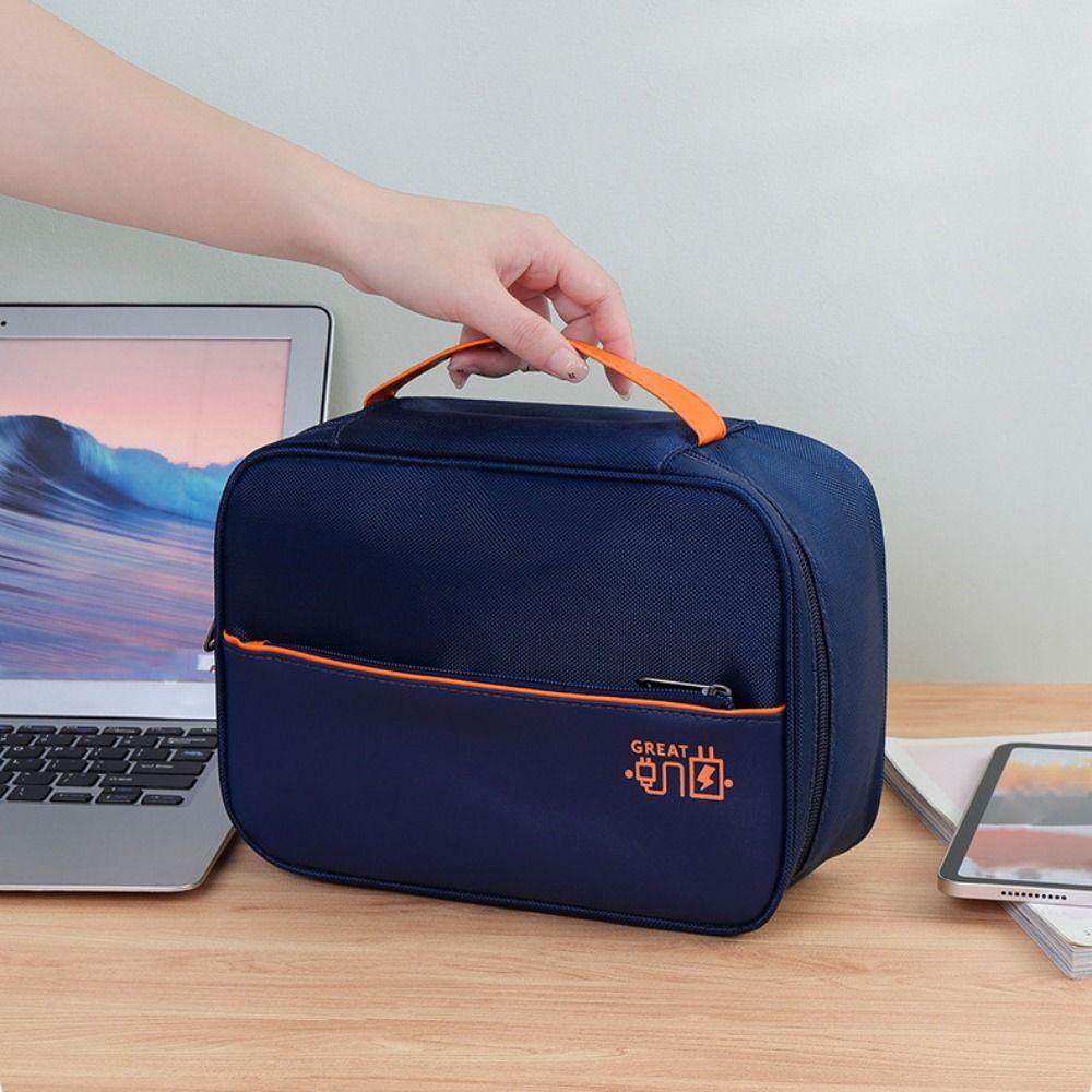 Portable Data Cable Storage Bag Waterproof Electronic Organizer Box Digital Storage Pouch